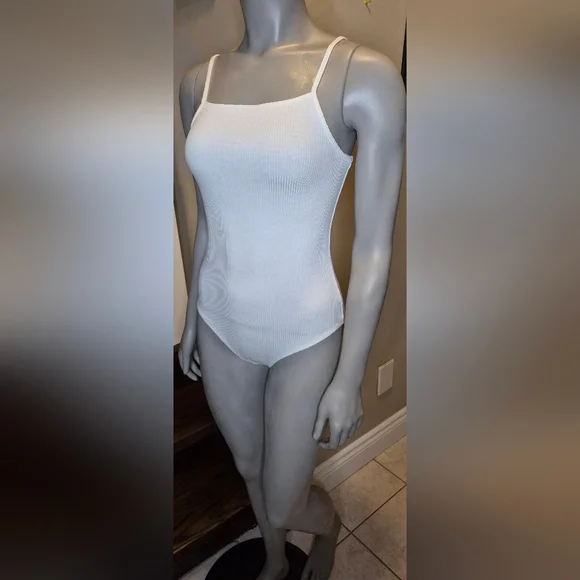 Wild Fable White Ribbed Bodysuit - Picture 9 of 12